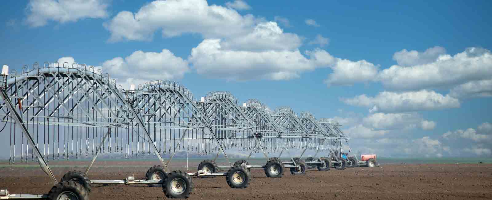 Irrigation pivots on the high plains